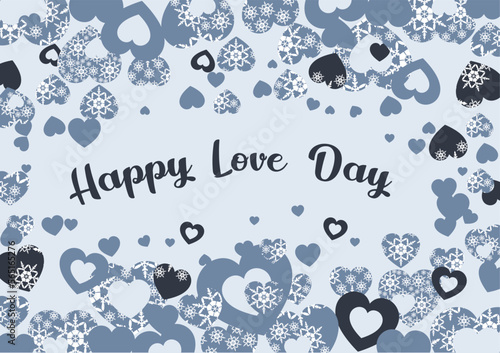 Postcard Happy Valentine's Day. Happy holiday. Declaration of love