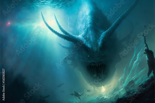 sea monster, created by AI © ekrem