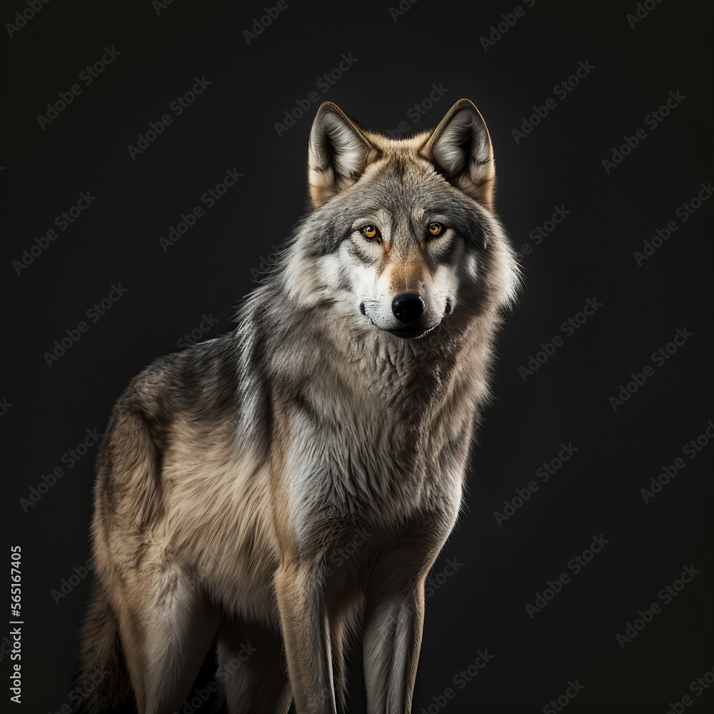 Fototapeta premium wildlife, a wolf in its habitat.