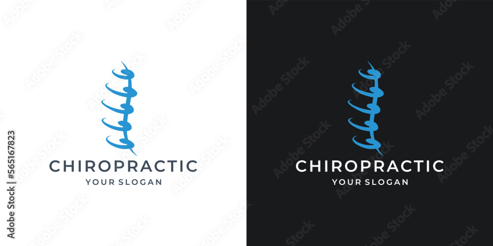 simple logo chiropractic with dots connected combine line shape modern design. simple logo chiropractic with dots connected combine line shape modern design.