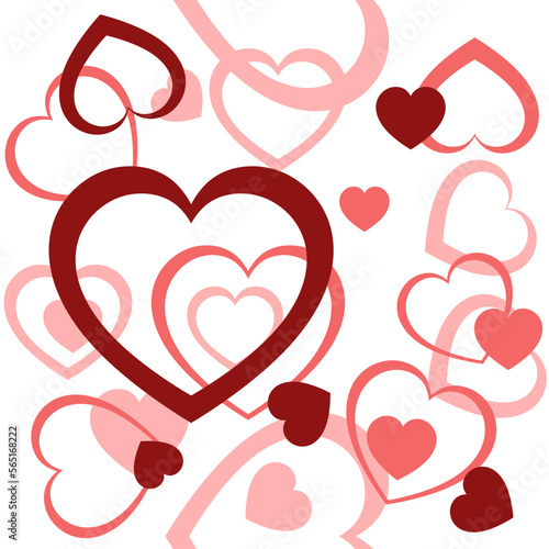 Postcard Happy Valentine's Day. Happy holiday. Declaration of love