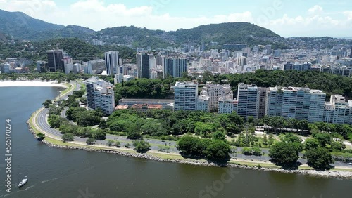 Flamengo Park At Downtown Rio De Janeiro In Rio De Janeiro Brazil. Travel Destination. Cityscape Traffic. Downtown Rio De Janeiro At Rio De Janeiro Brazil. Summer Travel. Road Traffic. photo