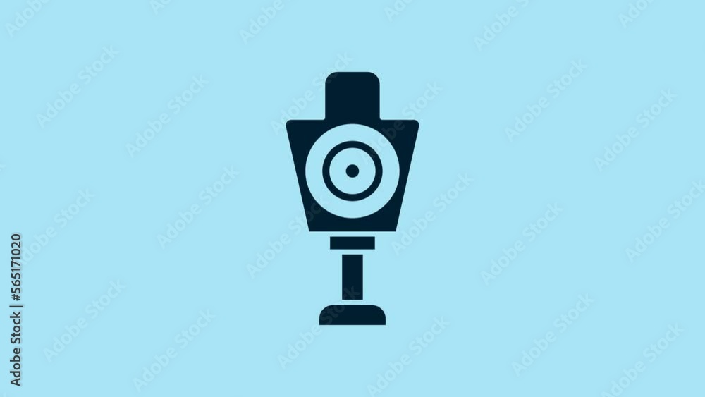 Blue Human target sport for shooting icon isolated on blue background. Clean target with numbers for shooting range or shooting. 4K Video motion graphic animation Blue Human target sport for shooting icon isolated on blue background. Clean target with numbers for shooting range or shooting. 4K Video motion graphic animation