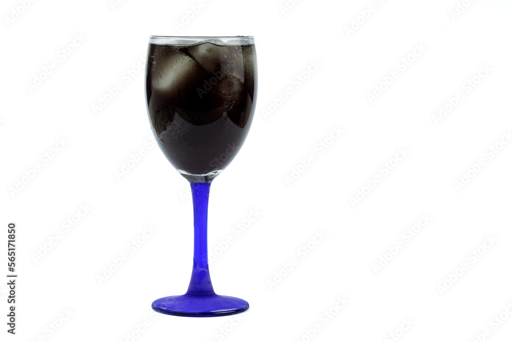 Black liquor glass on white background. Black liquor glass on white background.