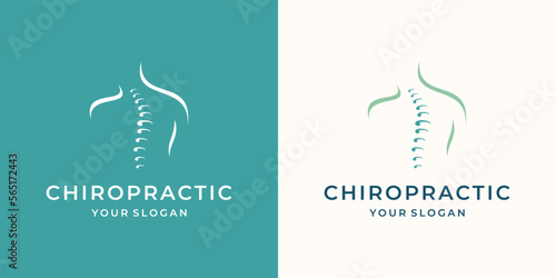 Creative Chiropractic Concept Logo Design Template.