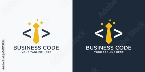 Programming Code technology logo vector template
