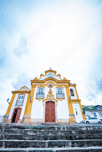 Sao Joao del Rei, Minas Gerais, Brazil: Street view of Nossa Senhora das Merces church facade photo