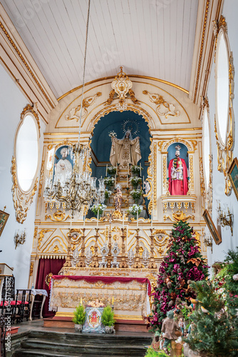 Sao Joao del Rei, Minas Gerais, Brazil: Street view inside Nossa Senhora das Merces church