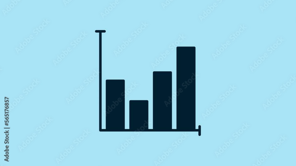 Blue Pie chart infographic icon isolated on blue background. Diagram chart sign. 4K Video motion graphic animation Blue Pie chart infographic icon isolated on blue background. Diagram chart sign. 4K Video motion graphic animation