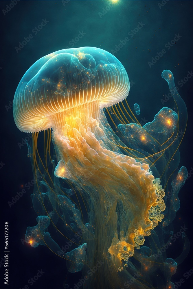 jellyfish in the sea jellyfish in the sea