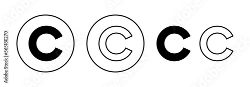 Copyright icon vector for web and mobile app. copyright sign and symbol