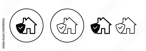 home insurance icon vector for web and mobile app. home protection sign and symbol