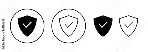 Shield check mark icon vector for web and mobile app. Protection approve sign. Insurance icon