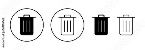 Trash icon vector for web and mobile app. trash can icon. delete sign and symbol.