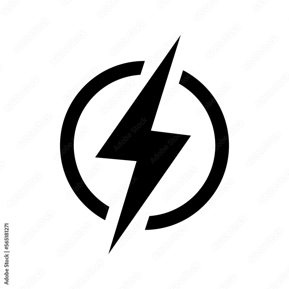 Eco electric lightning icon Zero emission vehicle Battery charging station sign Eco electric lightning icon Zero emission vehicle Battery charging station sign