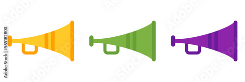 Party Horn in flat style isolated