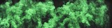 Panoramic image of colorful green smoke. 