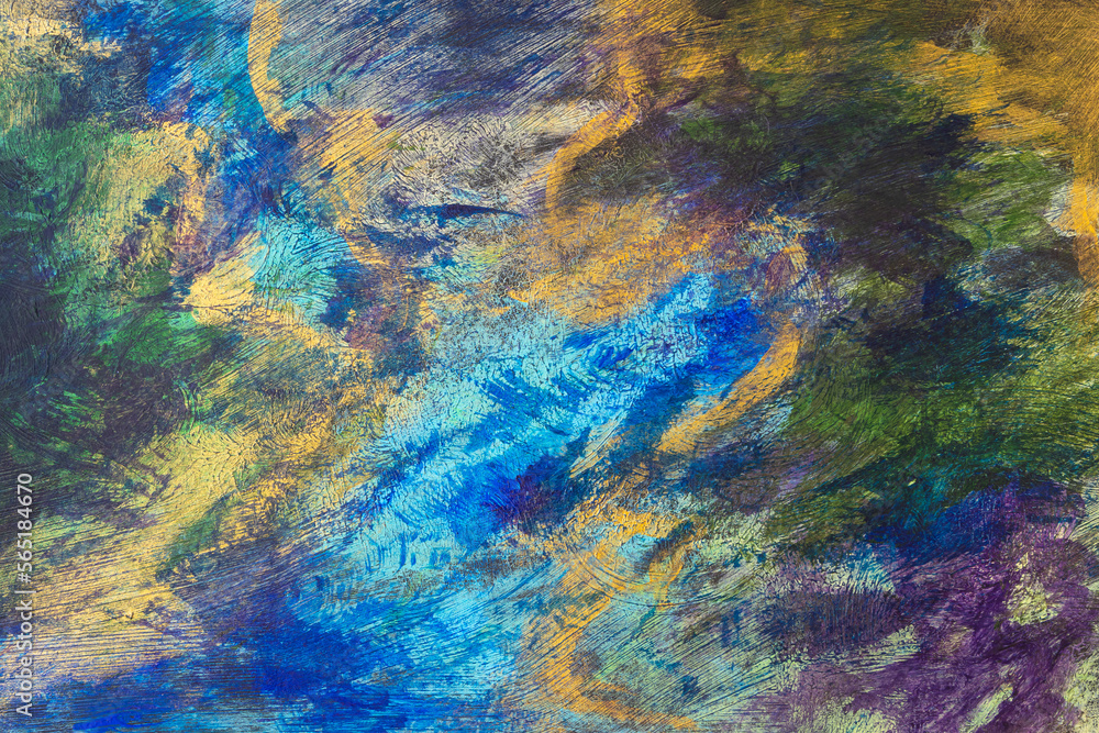 Abstract colorful grunge painting surface texture background