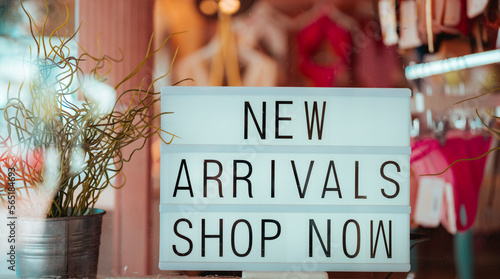 sign in the market new arrivals shop now  photo