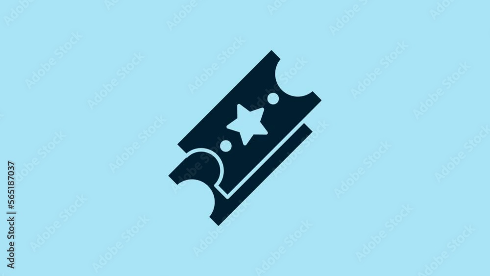 Blue Lottery ticket icon isolated on blue background. Bingo, lotto, cash prizes. Financial success, prosperity, victory, winnings luck. 4K Video motion graphic animation Blue Lottery ticket icon isolated on blue background. Bingo, lotto, cash prizes. Financial success, prosperity, victory, winnings luck. 4K Video motion graphic animation