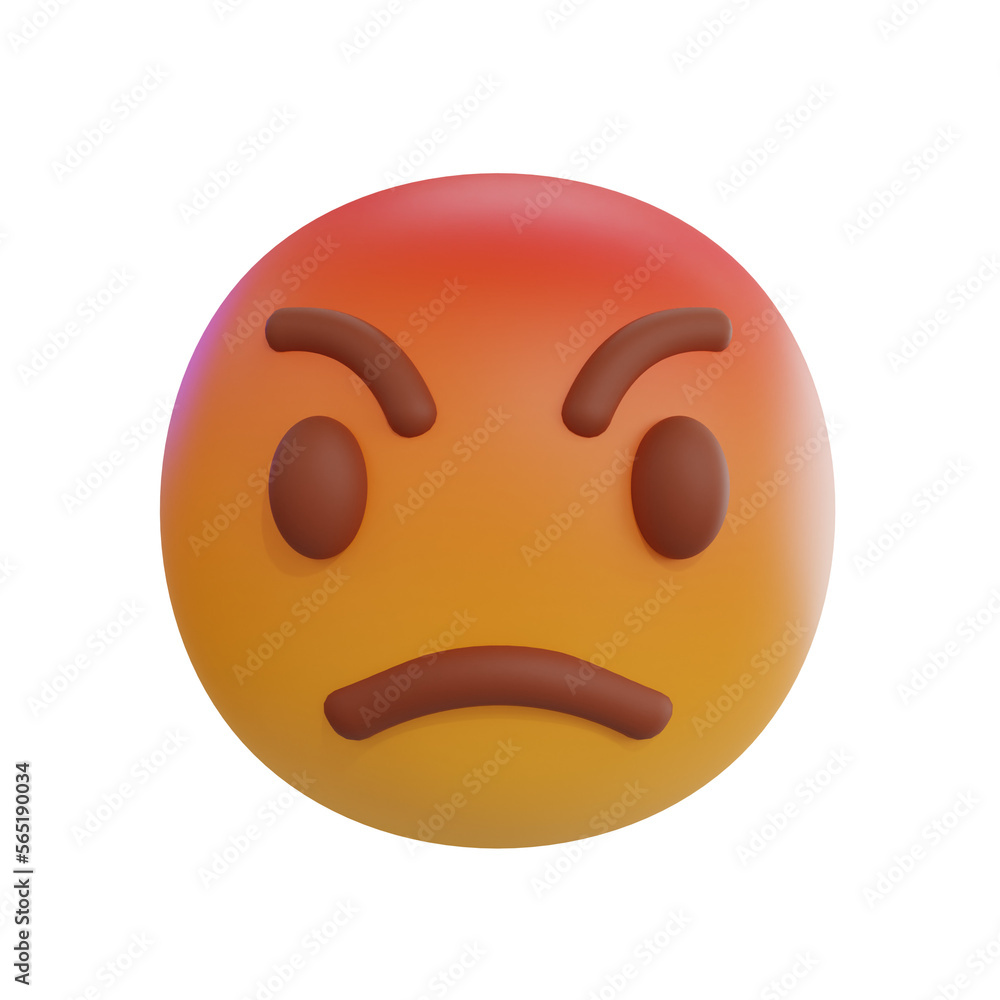 Fototapeta premium Angry 3D Emoji