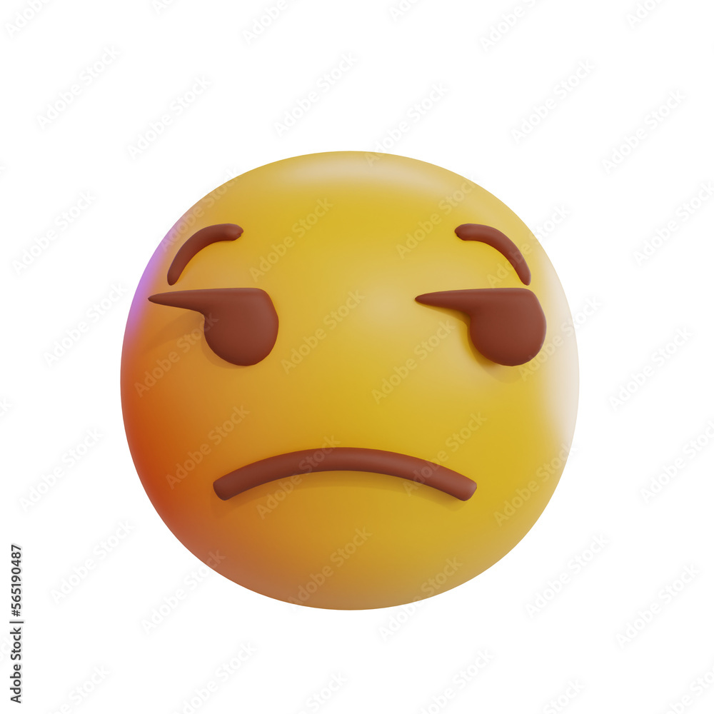 Fototapeta premium Unamused 3D Emoji