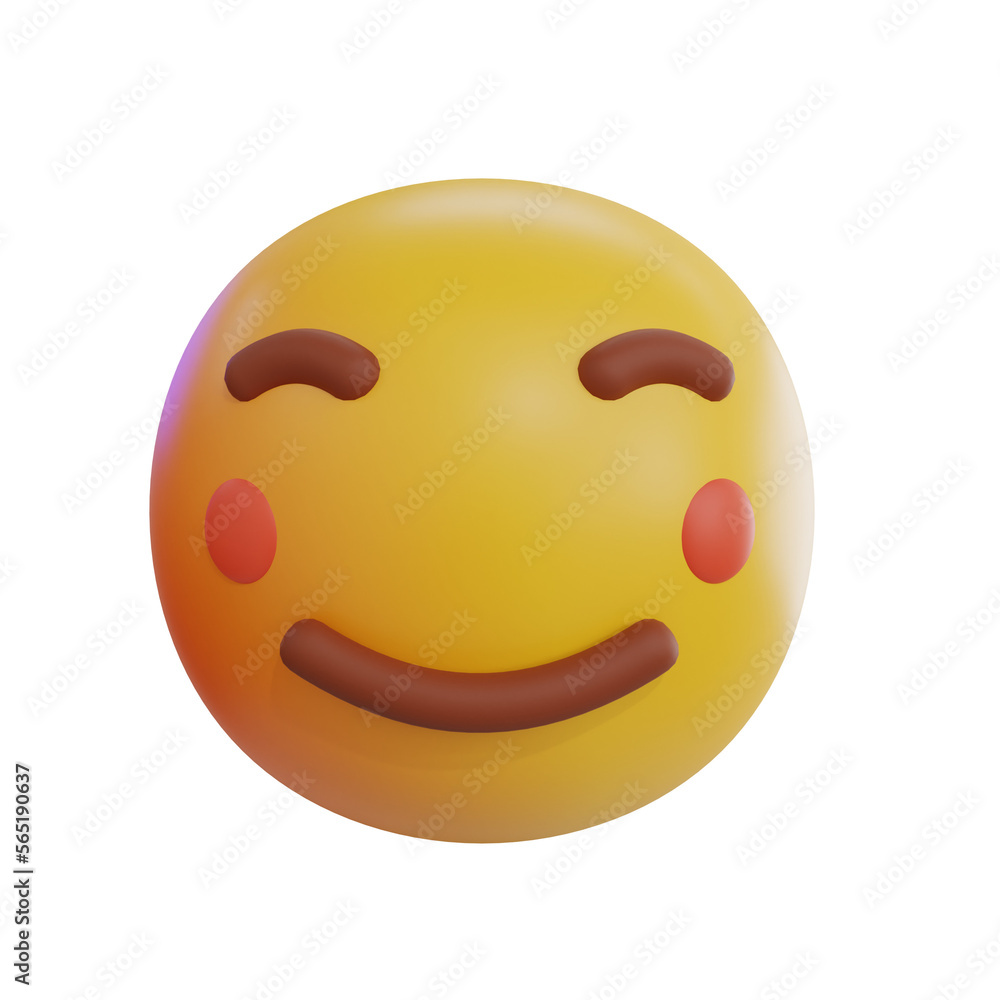 Fototapeta premium Red Cheeks 3D Emoji
