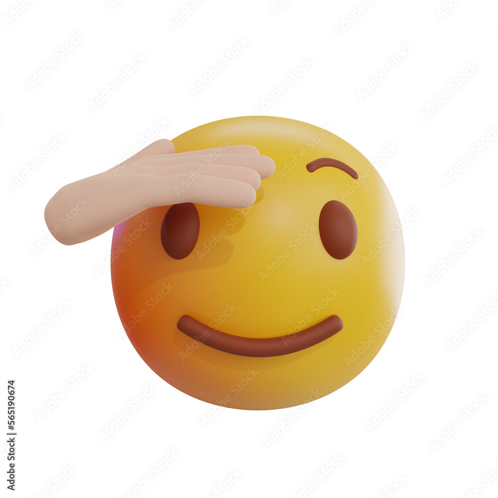 Fototapeta premium Saluting 3D Emoji