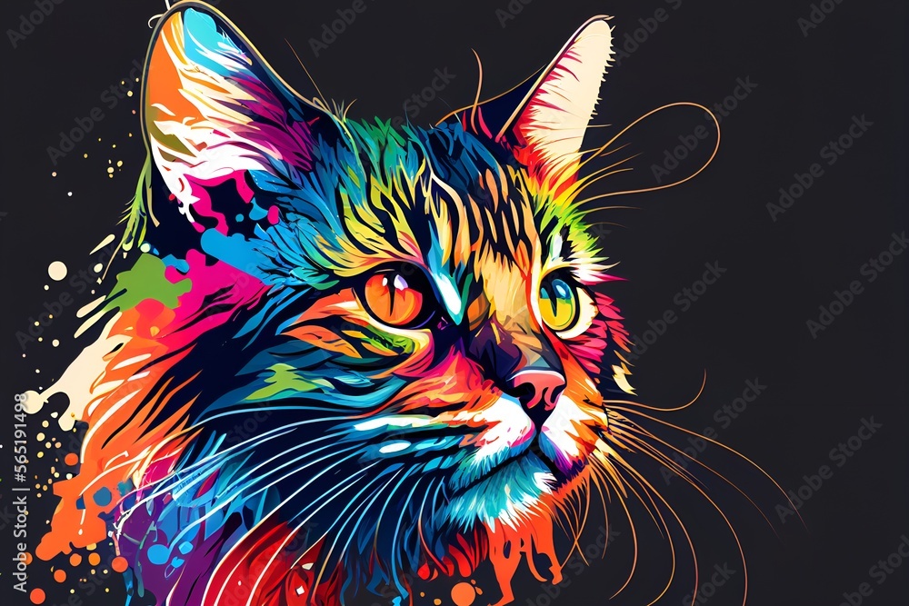 Cat Vector Colorful illustration