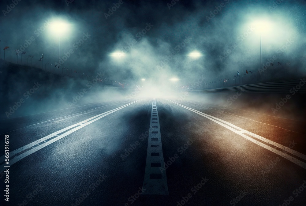 illustration, finish line of asphalt races, generated by AI illustration, finish line of asphalt races, generated by AI