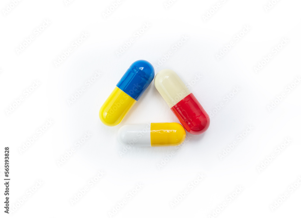 health concept with geometric figure with capsules health concept with geometric figure with capsules