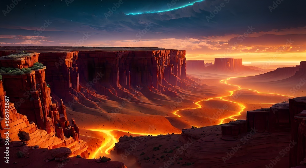 Fototapeta premium Majestic Mountain Sunrise [AI Generated]