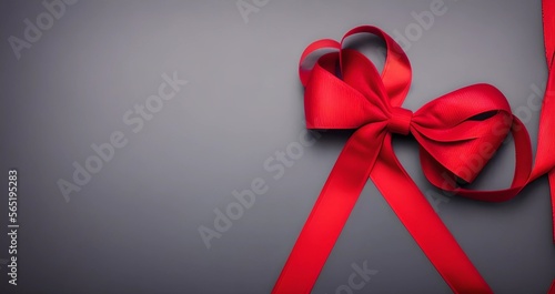 red bow ribbon, background, illustration, Generative AI