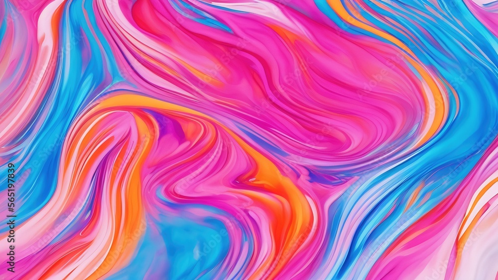 Abstract Background fluid art painting, Blend of pink, orange and white colors Abstract Background fluid art painting, Blend of pink, orange and white colors