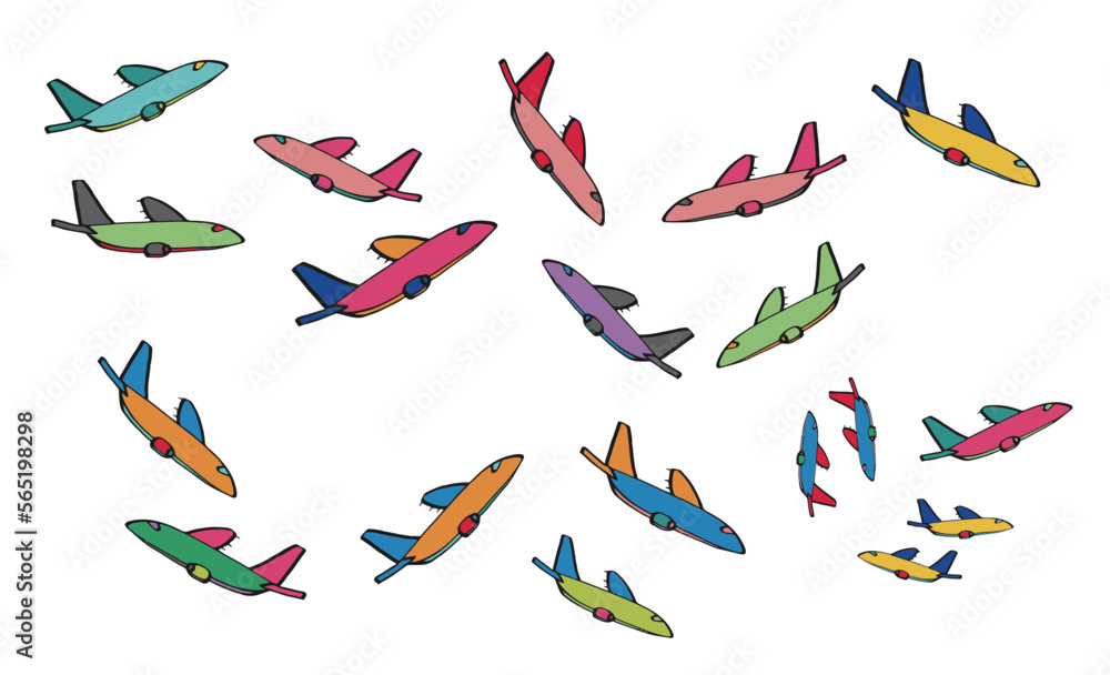 Fototapeta premium pattern with airplanes