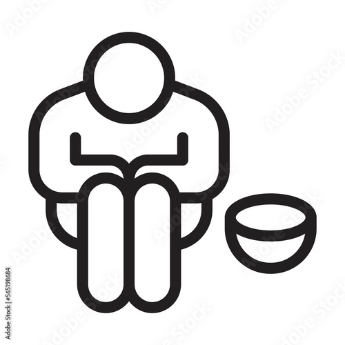 poverty line icon illustration vector graphic