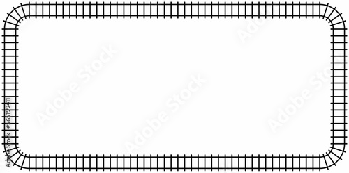 rectangular railroad frame with copy space for your text or design