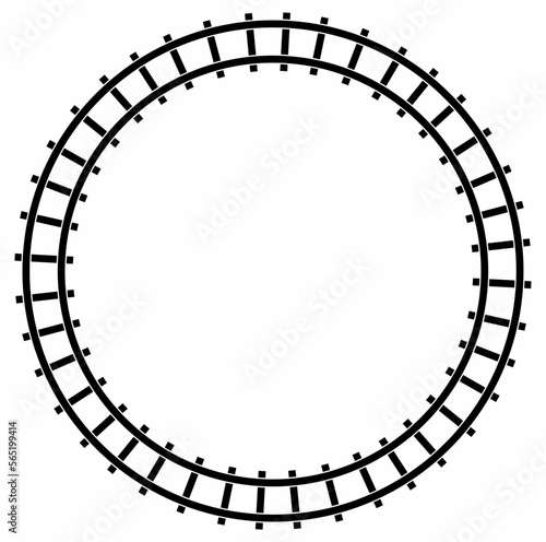 round railway frame with copy space for your text or design
