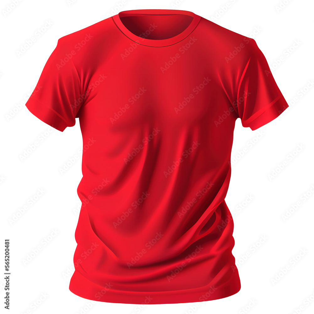 A transparent, editable red tshirt template. Perfect for textile A transparent, editable red tshirt template. Perfect for textile