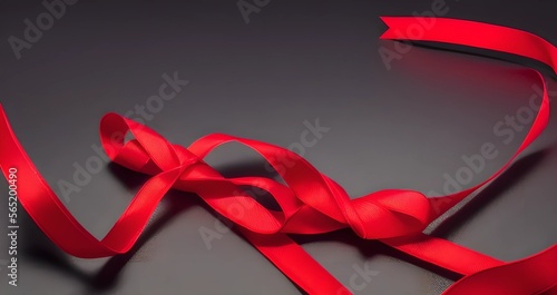 red ribbon, background, ill...