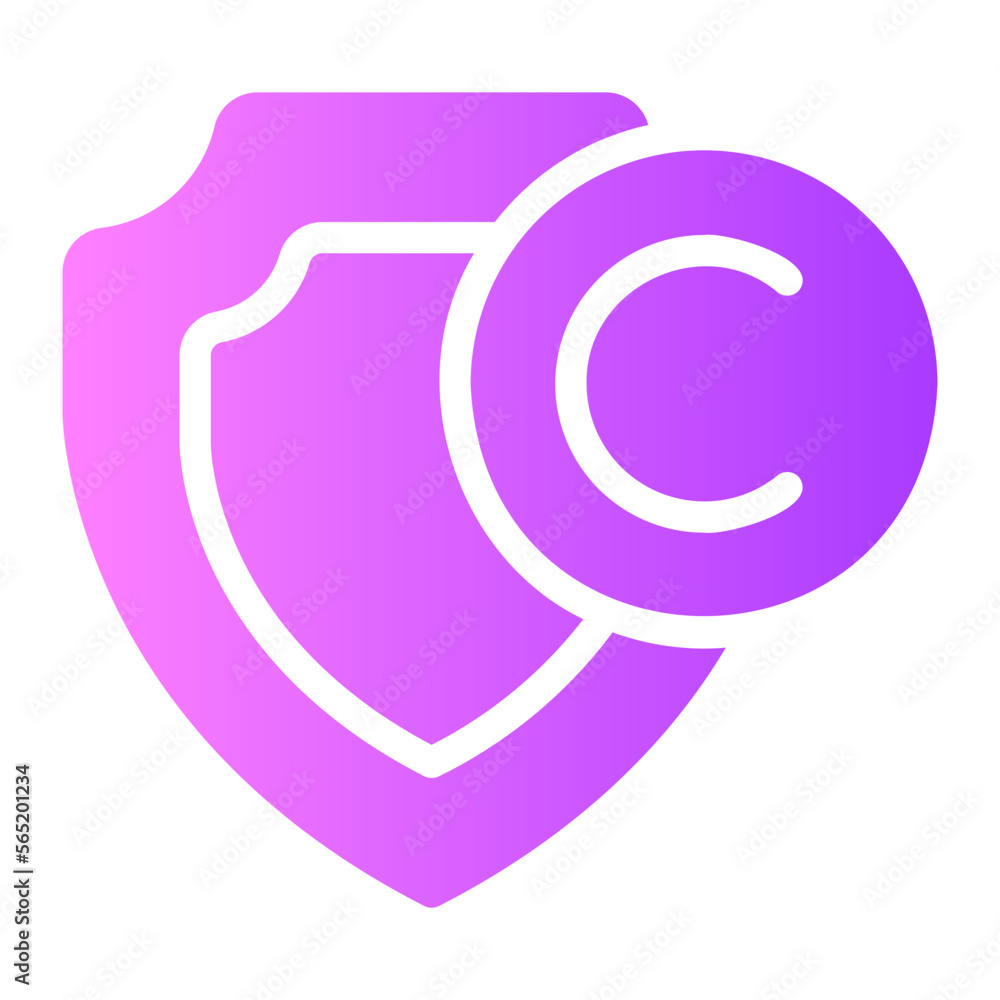 copyright gradient icon