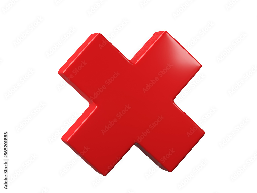 3D Check mark Cross sign isolated on transparent background PNG file format. 3D Check mark Cross sign isolated on transparent background PNG file format.