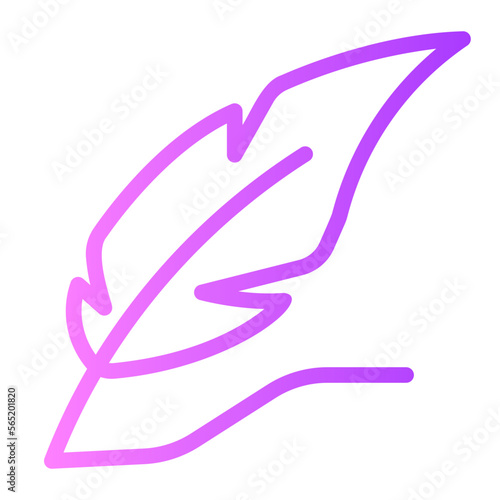 feather pen gradient icon