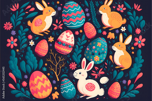 easter vector style background photo