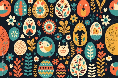 easter vector style background photo