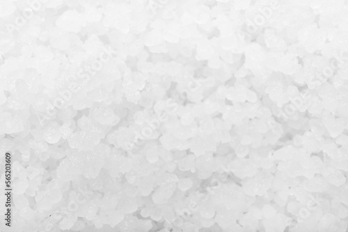 Closeup view of white sea salt as background