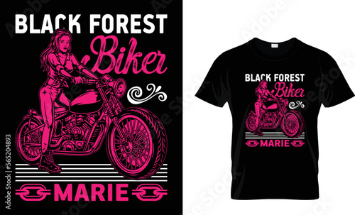 BLACK FOREST BIKER MARIE...T-SHIRT DESIGN TEMPLATE
