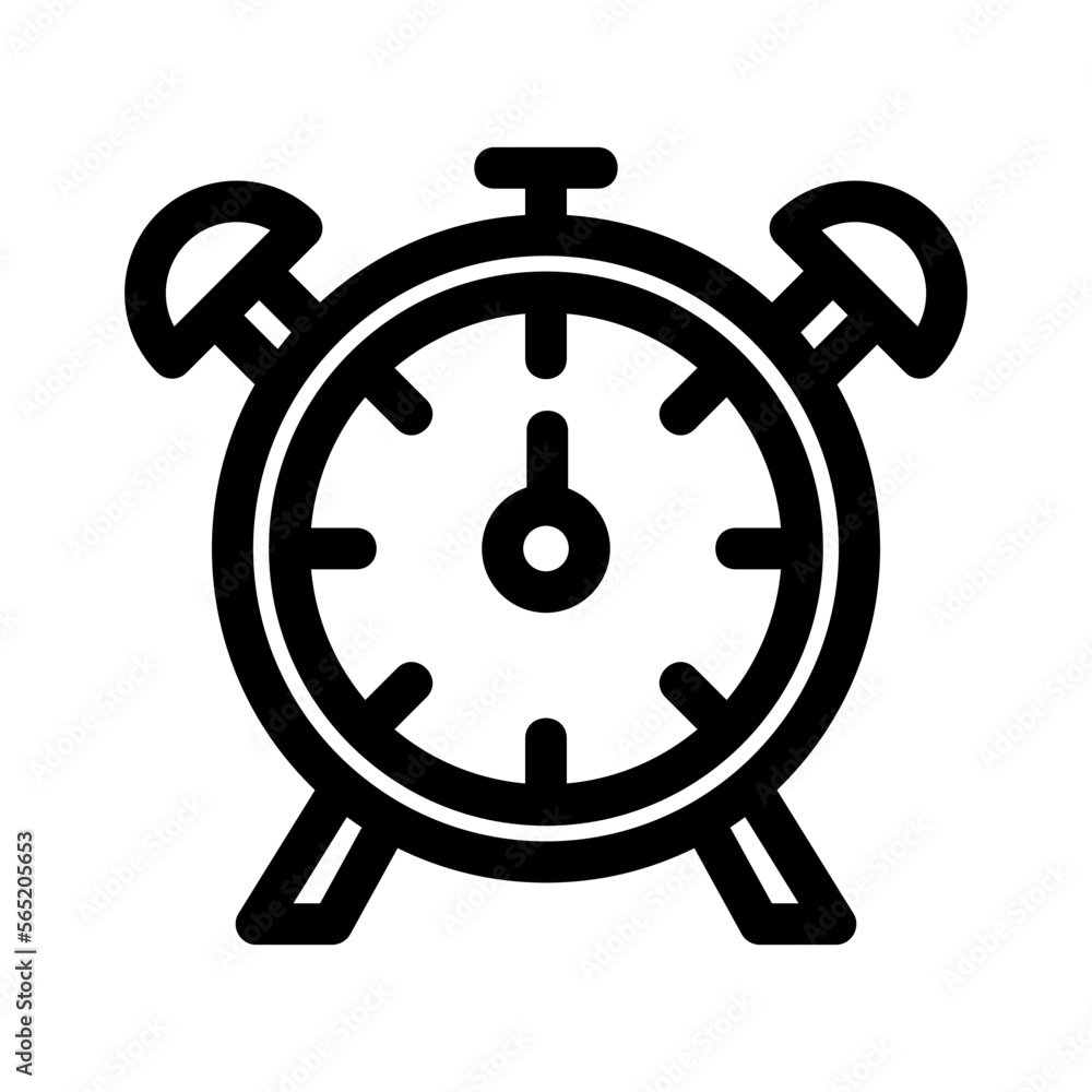 alarm clock icon or logo isolated sign symbol vector illustration - high quality black style vector icons alarm clock icon or logo isolated sign symbol vector illustration - high quality black style vector icons