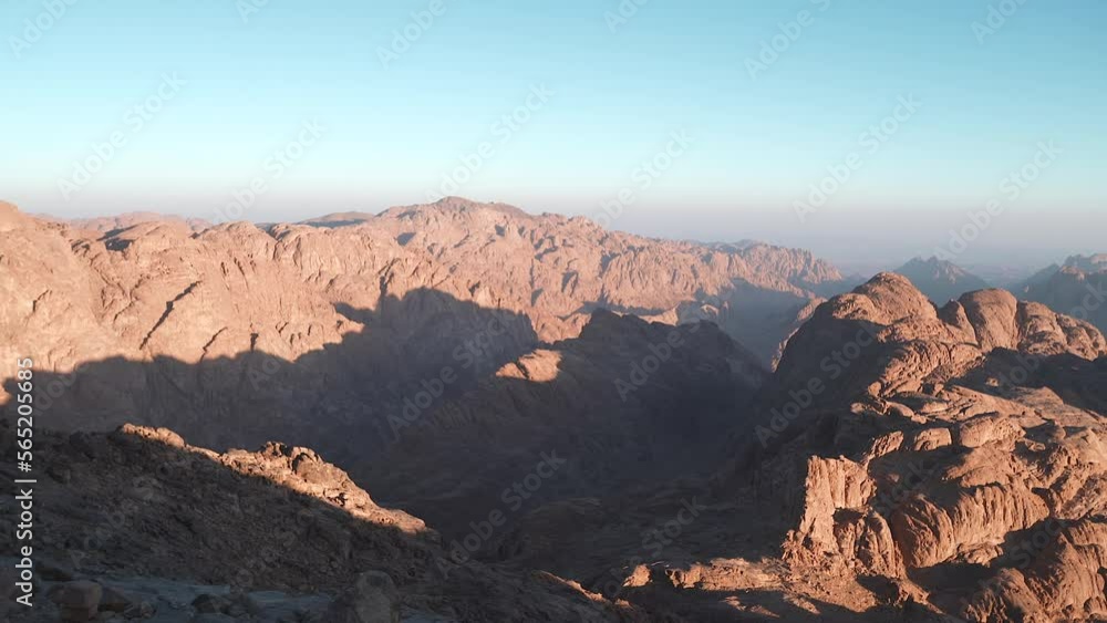 Sunny View from the Top of Mount Mousa, Saint Catherine City, Egypt. Sunny View from the Top of Mount Mousa, Saint Catherine City, Egypt.