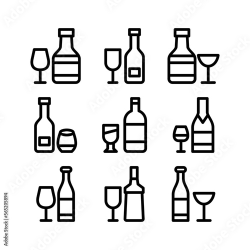 alcohol icon or logo isolated sign symbol vector illustration - high quality black style vector icons